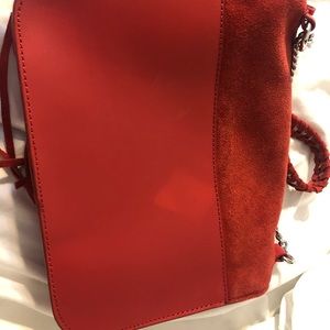 ZARA crossbody suede bag